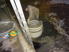 Ремонт пожарного водопровода Ду 315 мм, июль 2014 г.